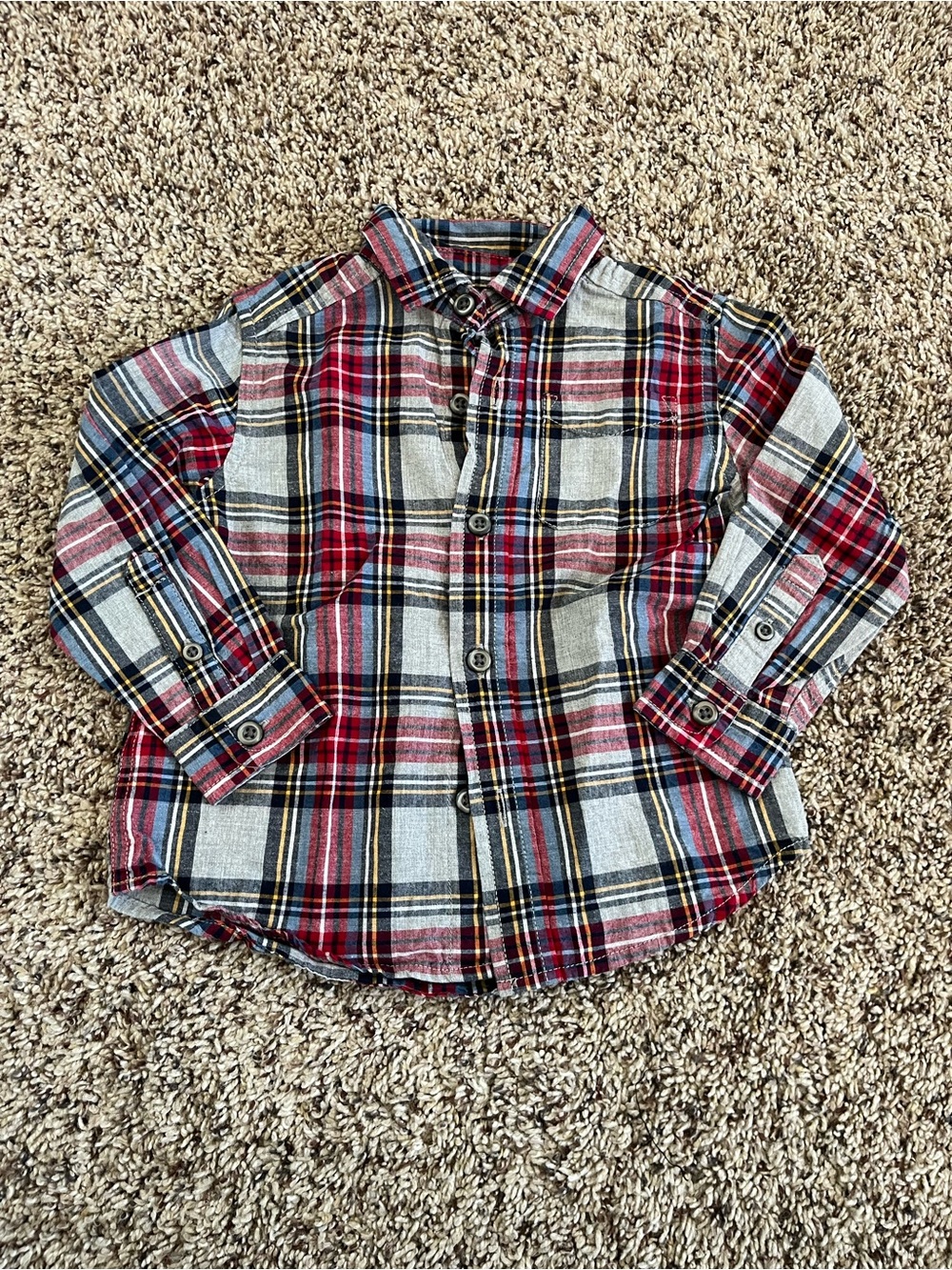 The Children's Place - Long Sleeve Button-up - Size 12-18 months